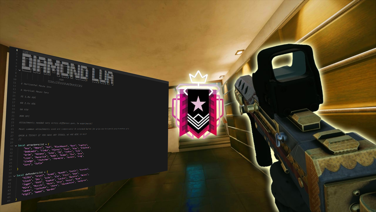 Diamond LUA script for Rainbow Six Siege